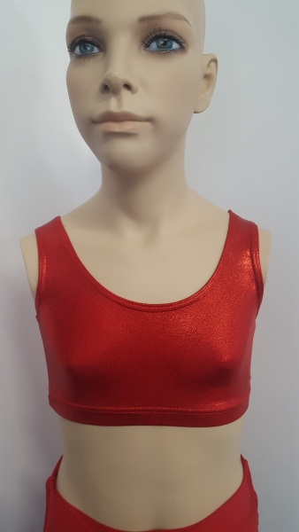 Red Shine Crop Top